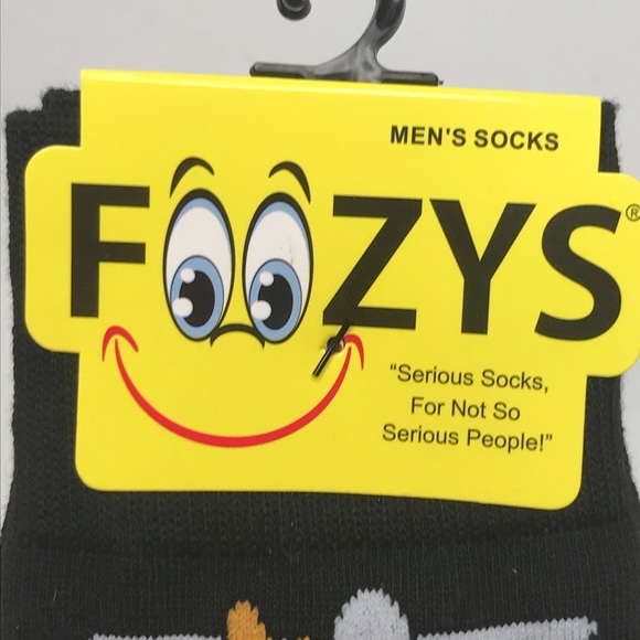 Foozys Beer Pong Socks, Black, Red - Picture 3 of 7